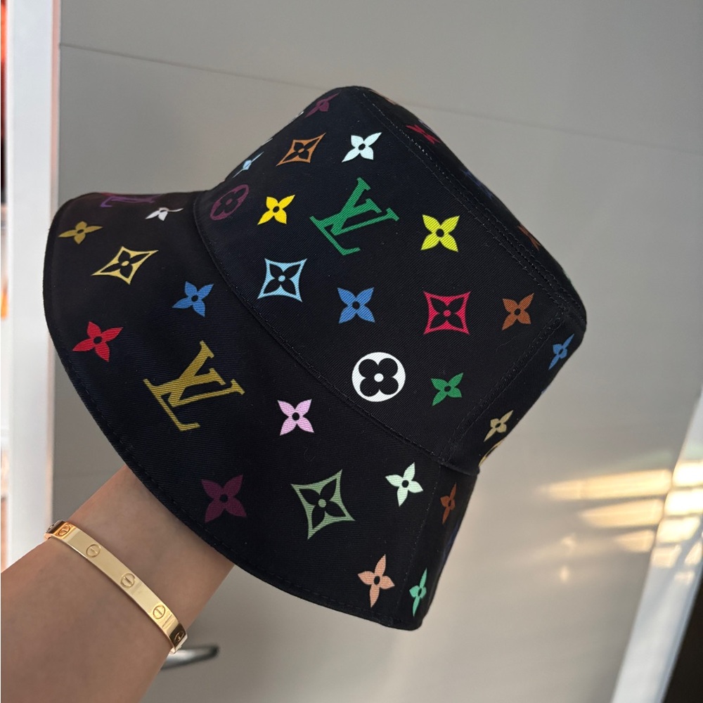 Louis Vuitton Multicolor Monogram Bucket Hat authentic